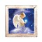Glow Decor 8" White and Blue LED Lighted Angel Star Christmas Square Shadow Box Decoration